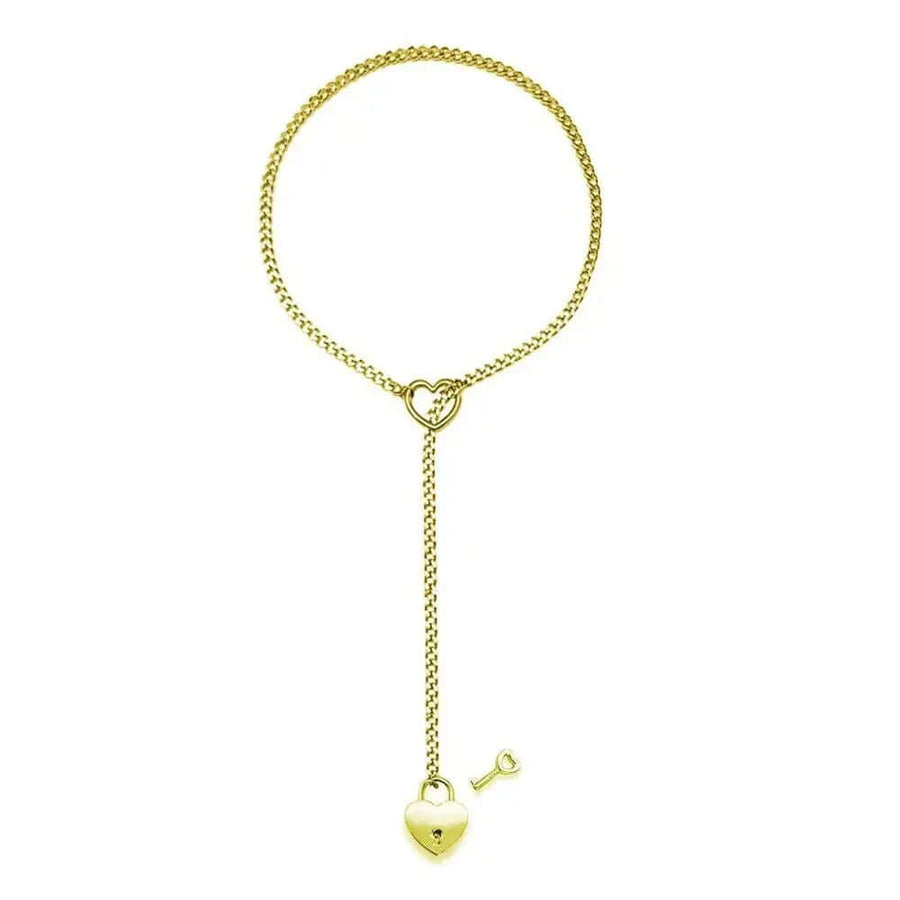 punk rock heart o-ring necklace
